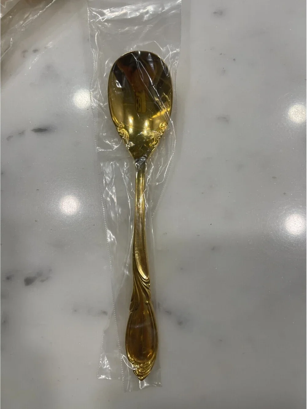 New Yamazaki Japan Cache Gold 24K Gold Plated Sugar Spoon